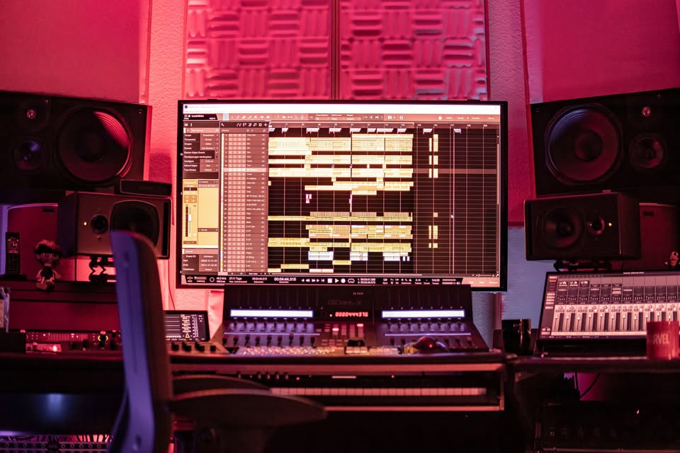 Musikproduktion im Studio